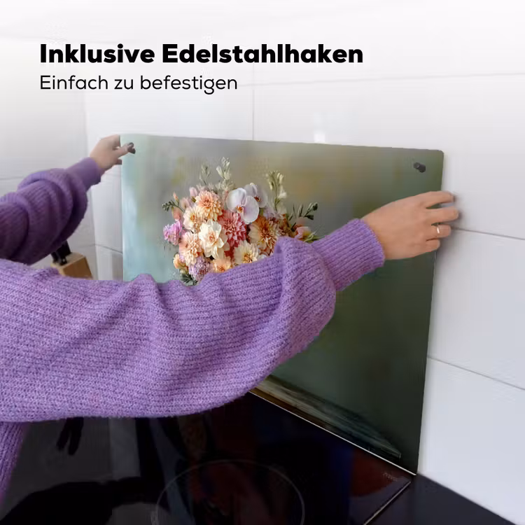 Orchidee - Boeket - Vaas - Bloemen Inductie beschemer met haakjes klein -ky-ophangen-de