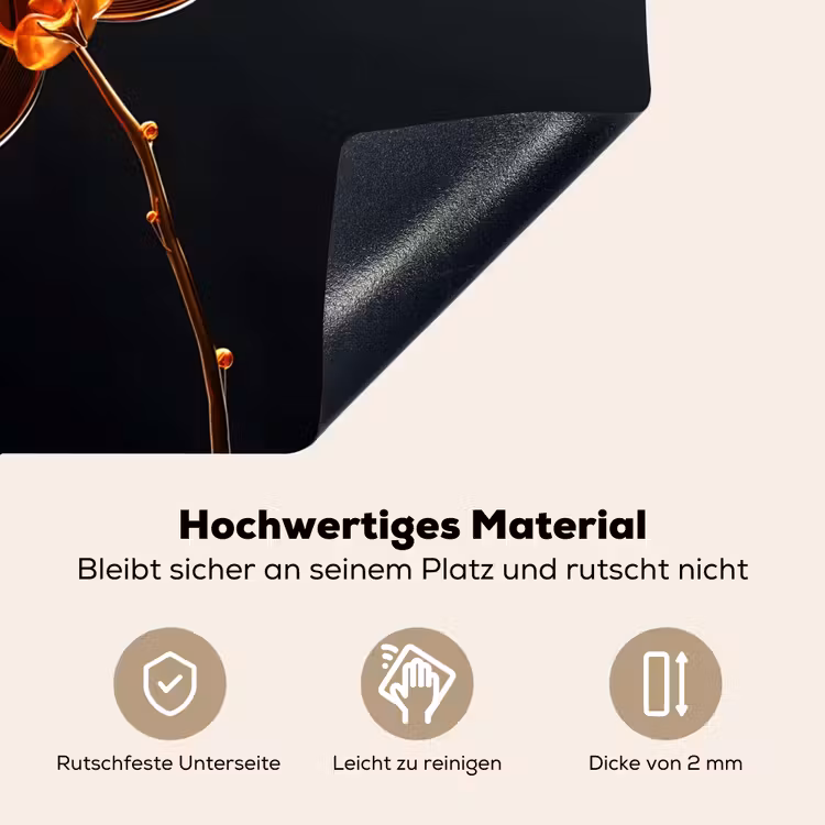 Orchidee - Doorzichtig - Bloem Inductie beschemer met haakjes klein -ky-onderkant-de