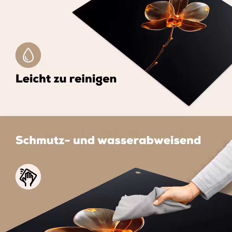 Orchidee - Doorzichtig - Bloem Inductie beschemer met haakjes klein -ky-schoon-de