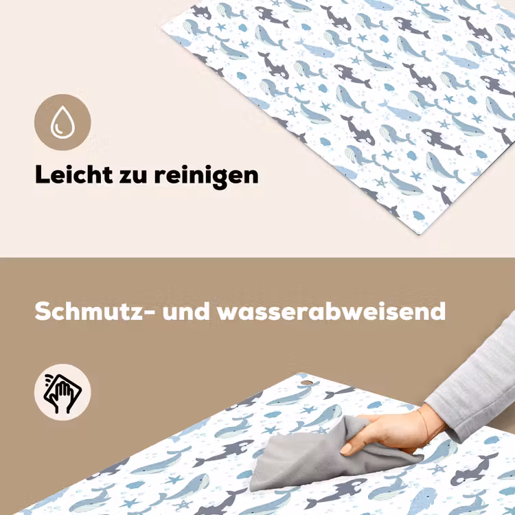 Oceaan - Walvis - Orka - Blauw Inductie beschemer met haakjes klein 777 -ky-schoon-de