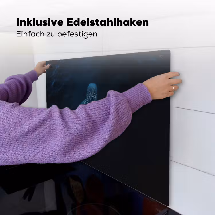 Oceaan - Walvishaai - Donkerblauw - Vlekken Inductie beschemer met haakjes middel -ky-ophangen-de