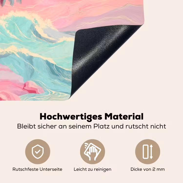 Palmbomen - Golven - Zee Inductie beschemer met haakjes middel -ky-onderkant-de