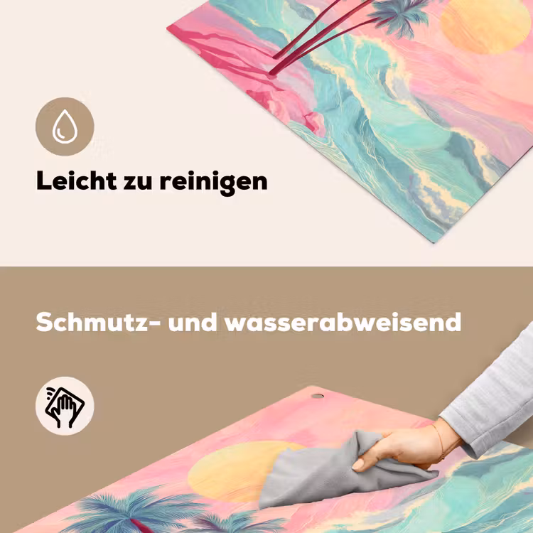 Palmbomen - Golven - Zee Inductie beschemer met haakjes middel -ky-schoon-de