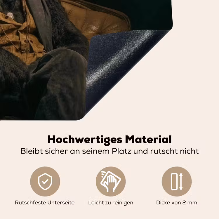 Panda - Hoed - Bril - Pak Inductie beschemer met haakjes klein -ky-onderkant-de