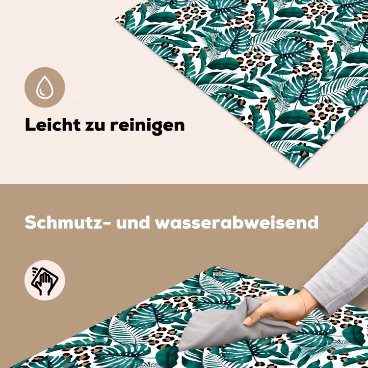 Inductie beschermer - Panterprint - Bladeren - Jungle - Afdekplaat voor kookplaat Inductie beschemer met haakjes middel -ky-schoon-de
