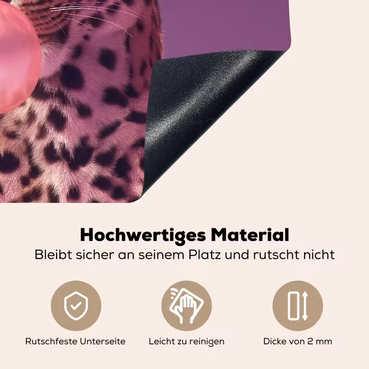 Panter - Zonnebril - Kauwgombel - Roze Inductie beschemer met haakjes middel -ky-onderkant-de