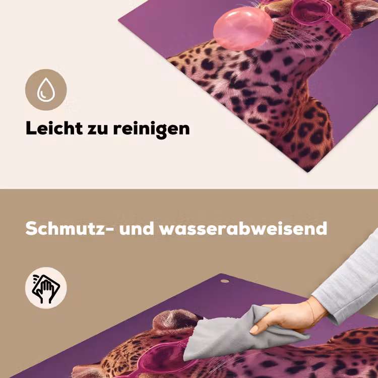 Panter - Zonnebril - Kauwgombel - Roze Inductie beschemer met haakjes middel -ky-schoon-de