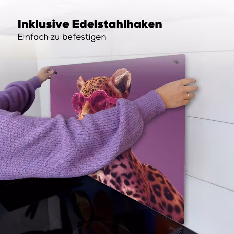Panter - Zonnebril - Kauwgombel - Roze Inductie beschemer met haakjes middel -ky-ophangen-de
