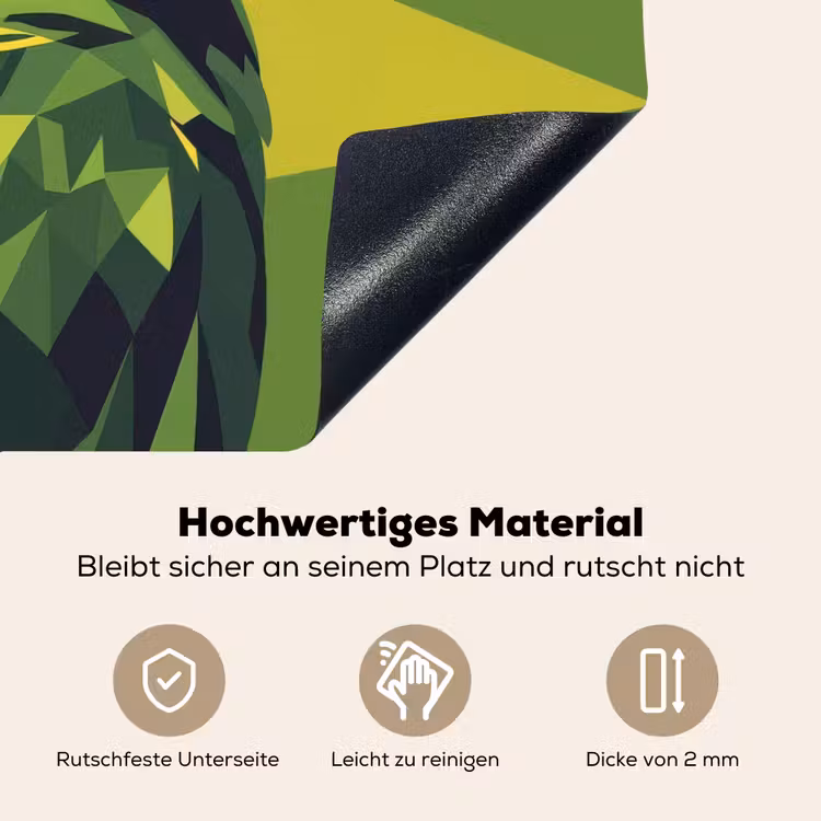Papegaai - Groen - Snavel - Abstract Inductie beschemer met haakjes middel -ky-onderkant-de
