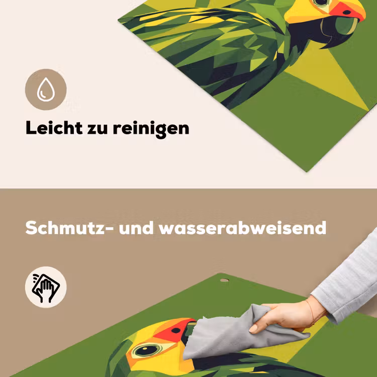 Papegaai - Groen - Snavel - Abstract Inductie beschemer met haakjes middel -ky-schoon-de
