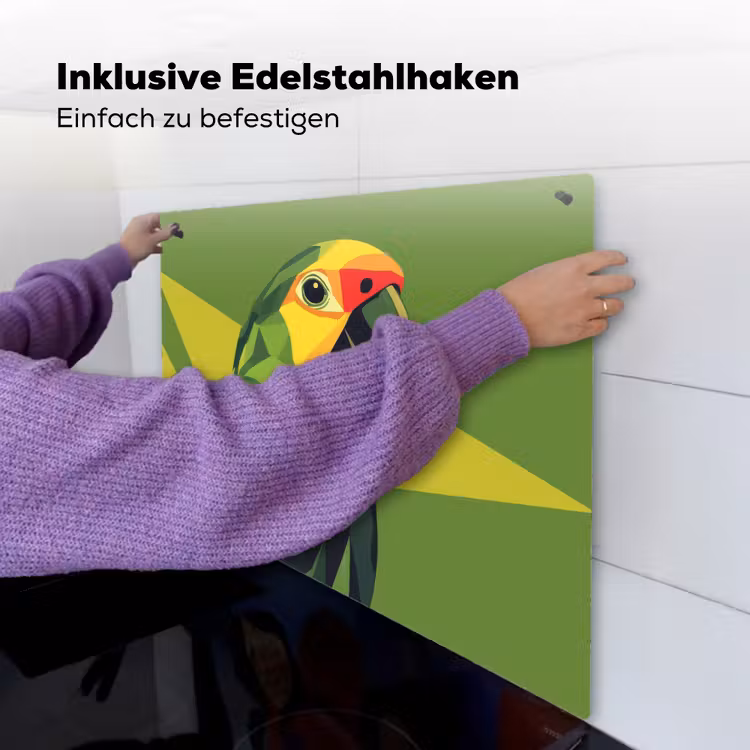 Papegaai - Groen - Snavel - Abstract Inductie beschemer met haakjes middel -ky-ophangen-de