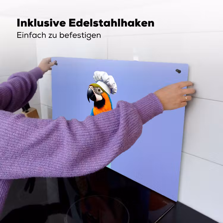 Papegaai - Koksmuts - Vogel - Leuk Inductie beschemer met haakjes klein -ky-ophangen-de