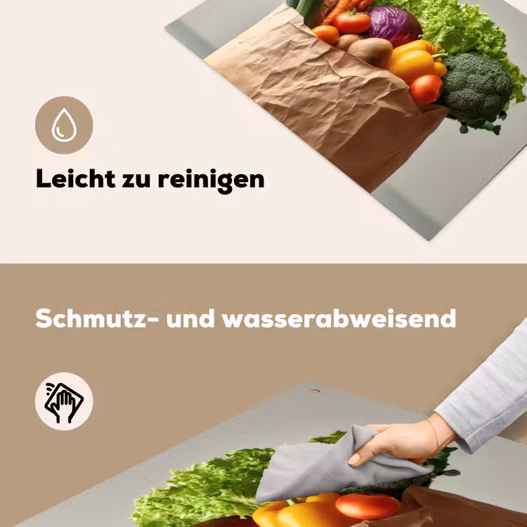 Papieren - Boodschappen - Groente - Kleurrijk Inductie beschemer met haakjes klein -ky-schoon-de