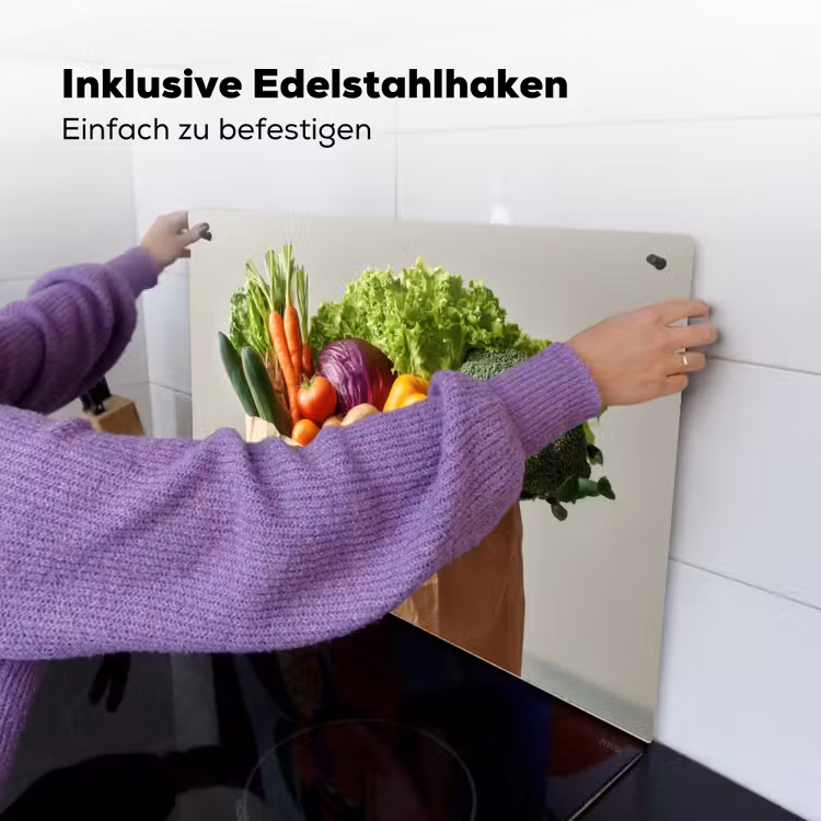 Papieren - Boodschappen - Groente - Kleurrijk Inductie beschemer met haakjes klein -ky-ophangen-de