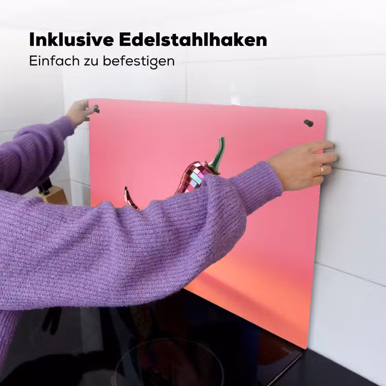 Peper - Disco - Rood - Glitter Inductie beschemer met haakjes klein -ky-ophangen-de