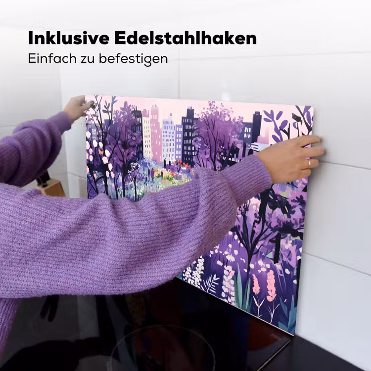 Park - Bomen - Bloemen - Gebouwen Inductie beschemer met haakjes klein -ky-ophangen-de