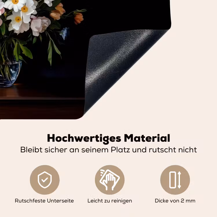 Pastel - Bloemen - Glazen - Vaas Inductie beschemer met haakjes klein -ky-onderkant-de