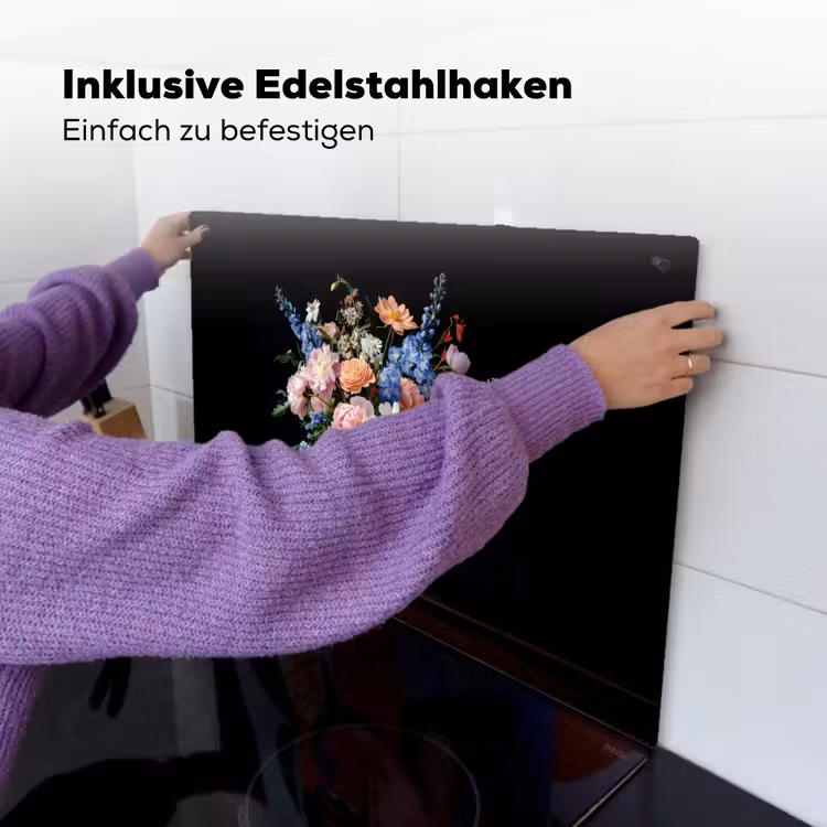 Pastel - Bloemen - Glazen - Vaas Inductie beschemer met haakjes klein -ky-ophangen-de