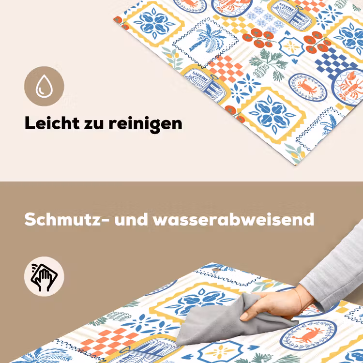 Zee - Sfeer - Tomaat - Mozaïek Inductie beschemer met haakjes klein 777 -ky-schoon-de