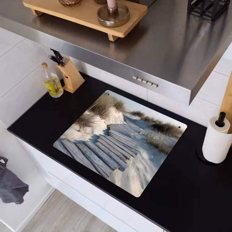 Pad - Planken - Duinen - Gras Inductie beschemer met haakjes middel -sfeer1