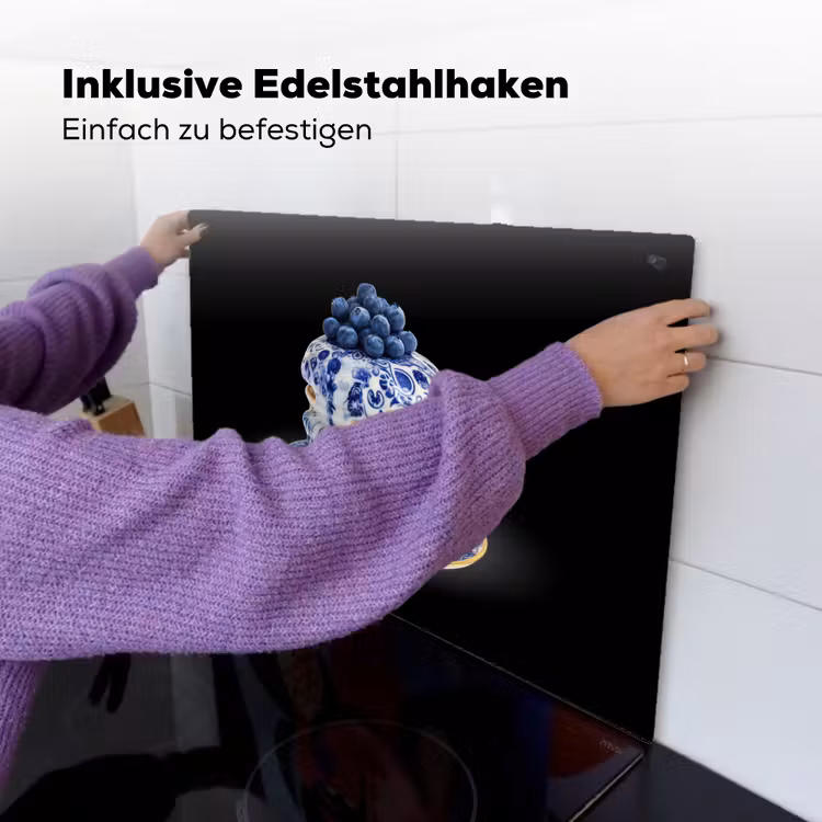 Pannenkoeken - Blauwe Bessen - Bord Inductie beschemer met haakjes klein -ky-ophangen-de