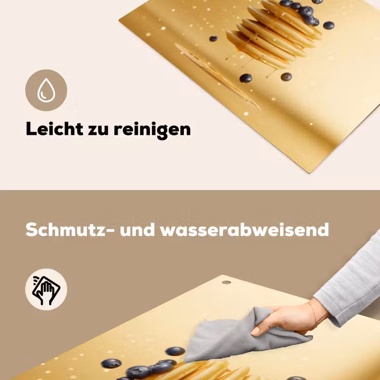 Pannenkoeken - Eten - Honing - Geel Inductie beschemer met haakjes klein -ky-schoon-de