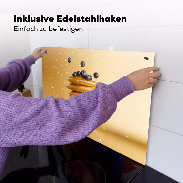 Pannenkoeken - Eten - Honing - Geel Inductie beschemer met haakjes klein -ky-ophangen-de