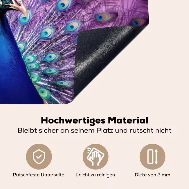 Pauw - Koksmuts - Cool - Paars Inductie beschemer met haakjes klein -ky-onderkant-de