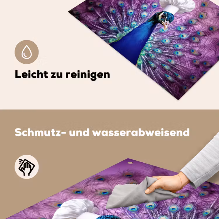 Pauw - Koksmuts - Cool - Paars Inductie beschemer met haakjes klein -ky-schoon-de
