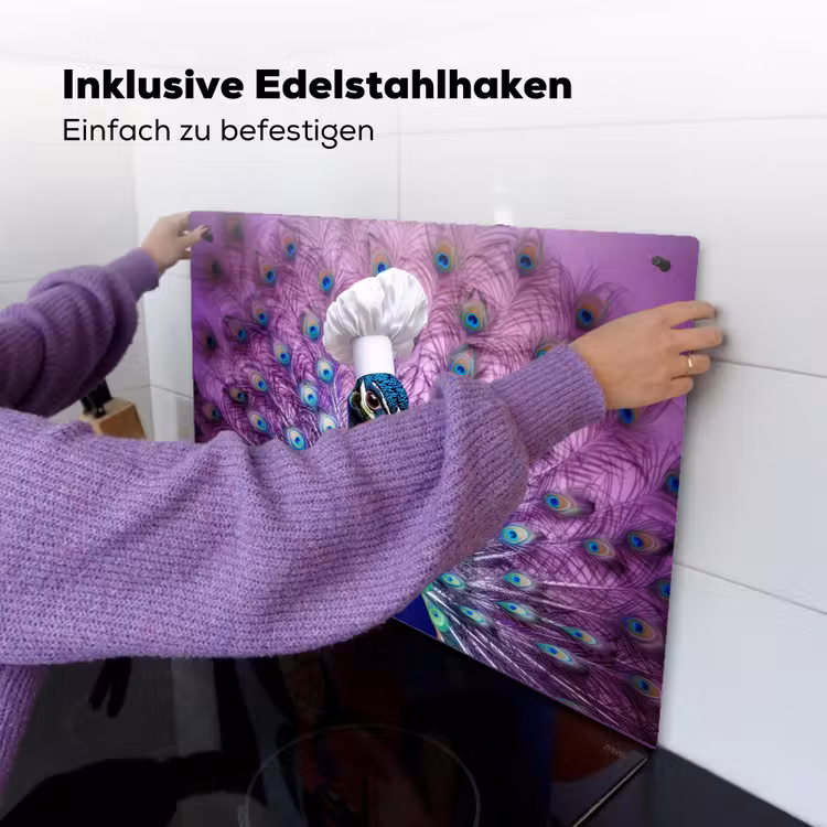 Pauw - Koksmuts - Cool - Paars Inductie beschemer met haakjes klein -ky-ophangen-de