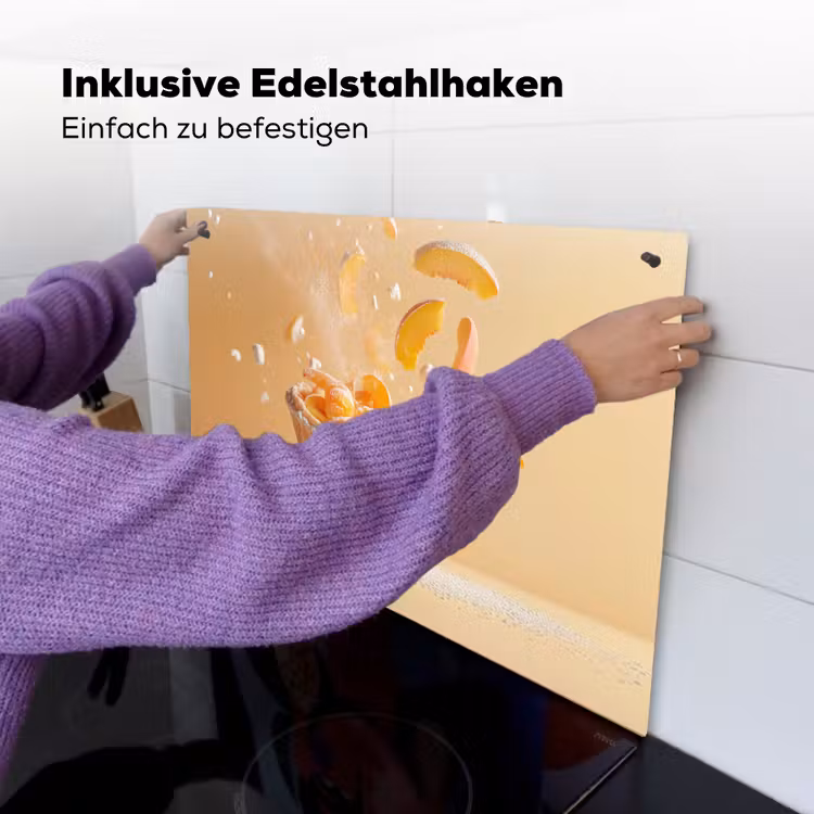 Peach - Eten - Taart - Oranje Inductie beschemer met haakjes klein -ky-ophangen-de