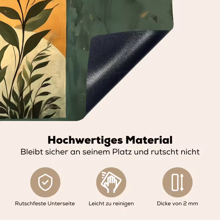 Plant - Bloemen - Wit Inductie beschemer met haakjes klein -ky-onderkant-de