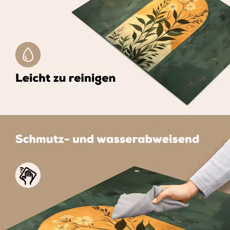 Plant - Bloemen - Wit Inductie beschemer met haakjes klein -ky-schoon-de