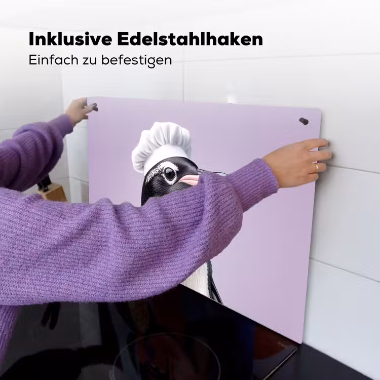 Pinguïn - Koksmuts - Lief - Paars Inductie beschemer met haakjes klein -ky-ophangen-de