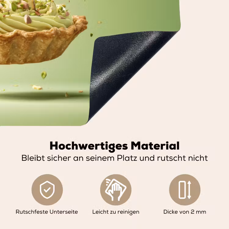 Pistache - Taart - Noten - Eten Inductie beschemer met haakjes klein -ky-onderkant-de