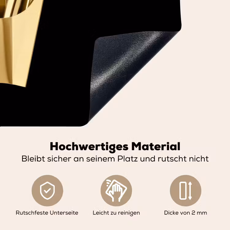 Friet - Goud - Chrome - Eten Inductie beschemer met haakjes klein -ky-onderkant-de