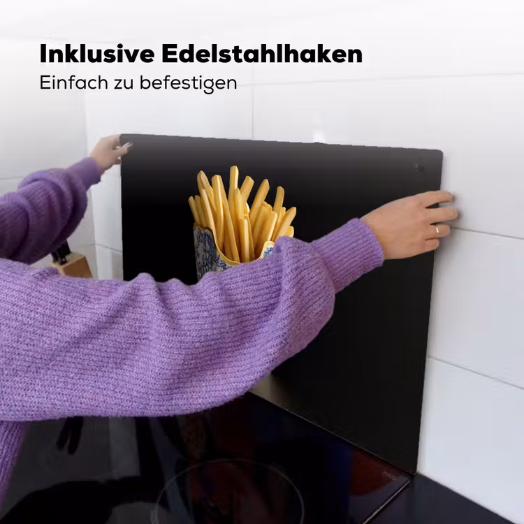 Friet - Porselein - Delfts blauw - Eten Inductie beschemer met haakjes klein -ky-ophangen-de
