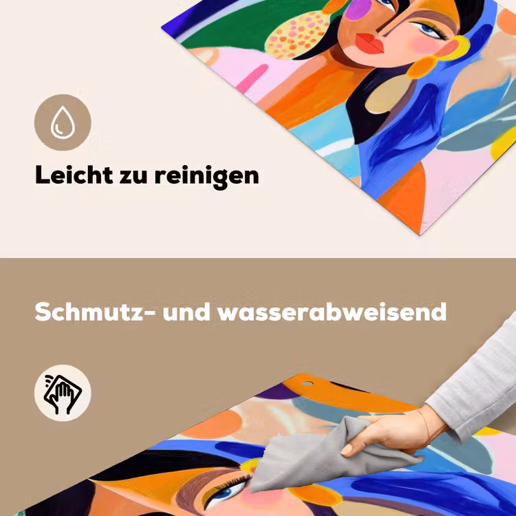 Portret - Vrouw - Modern Inductie beschemer met haakjes klein -ky-schoon-de