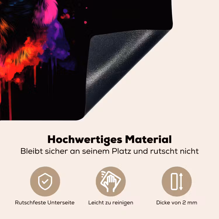 Puck - Hond - Verf - Kleuren Inductie beschemer met haakjes klein -ky-onderkant-de