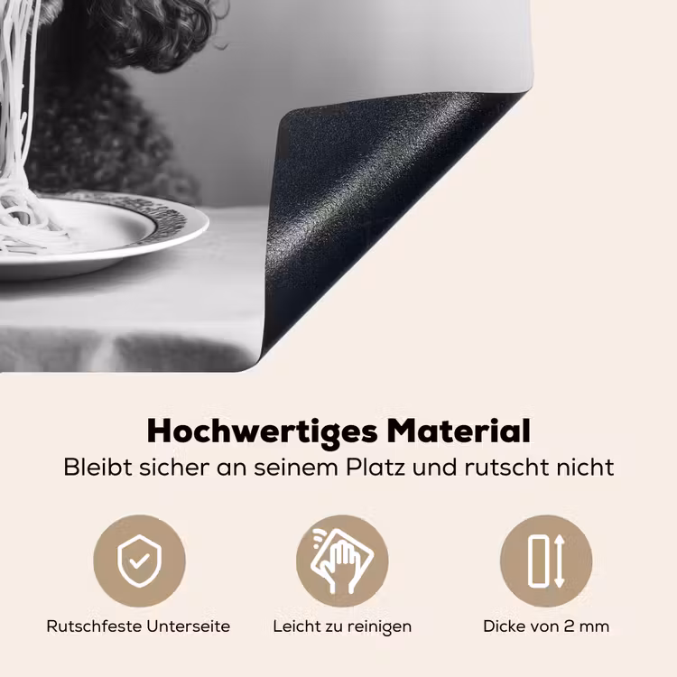 Poedel - Hond - Zwart - Wit - Schattig - Pasta Inductie beschemer met haakjes klein -ky-onderkant-de
