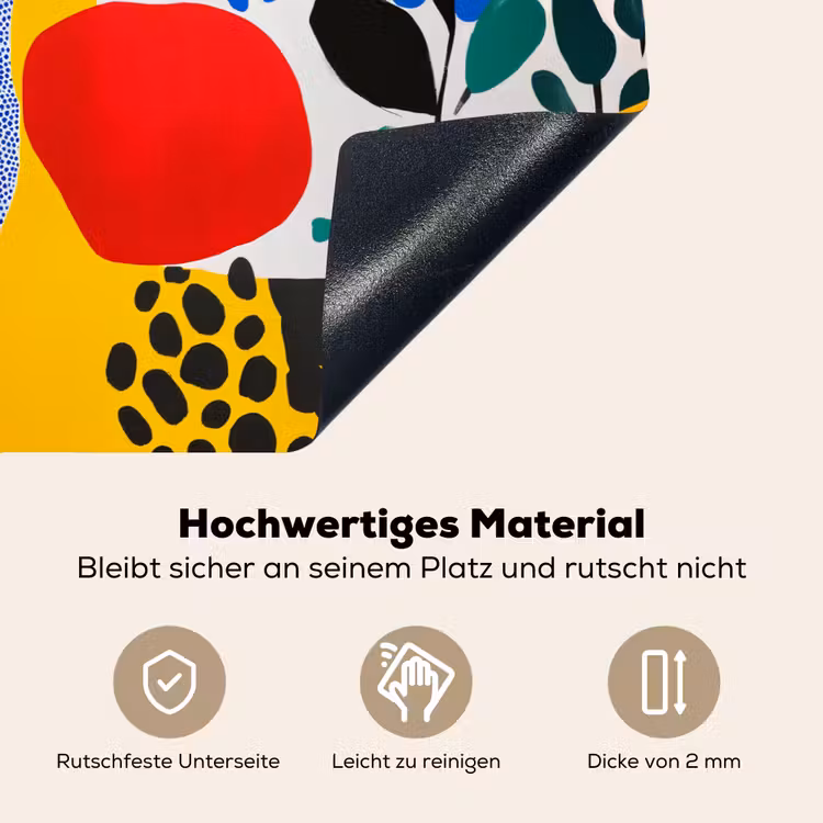 Stippen - Vormen - Modern - Kleuren Inductie beschemer met haakjes klein -ky-onderkant-de