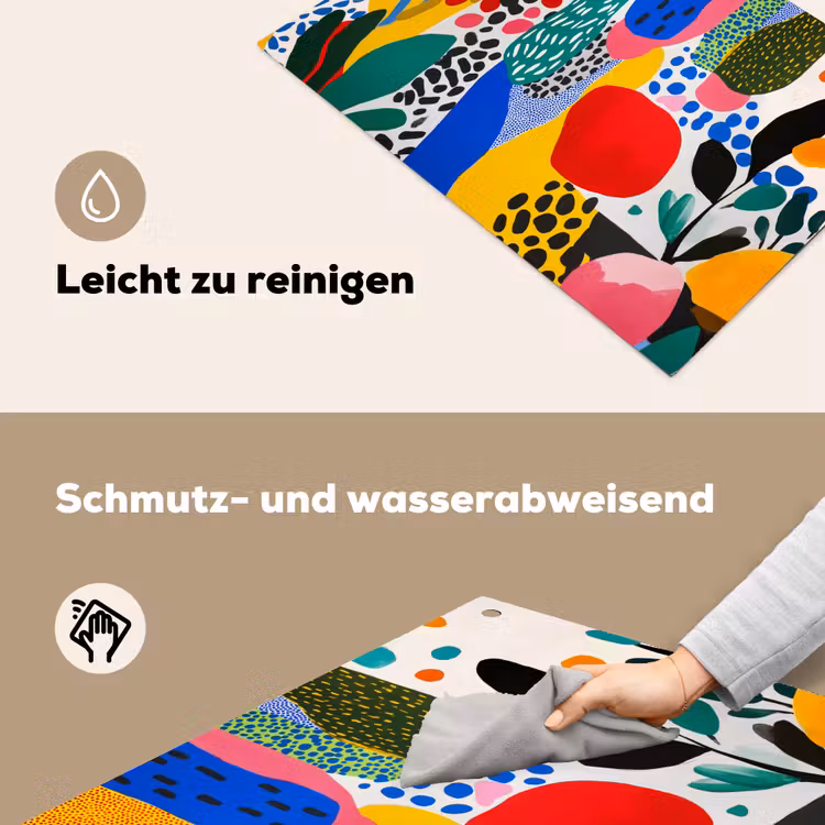 Stippen - Vormen - Modern - Kleuren Inductie beschemer met haakjes klein -ky-schoon-de