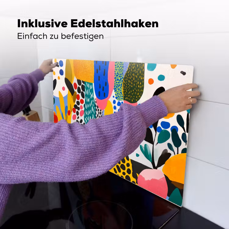 Stippen - Vormen - Modern - Kleuren Inductie beschemer met haakjes klein -ky-ophangen-de
