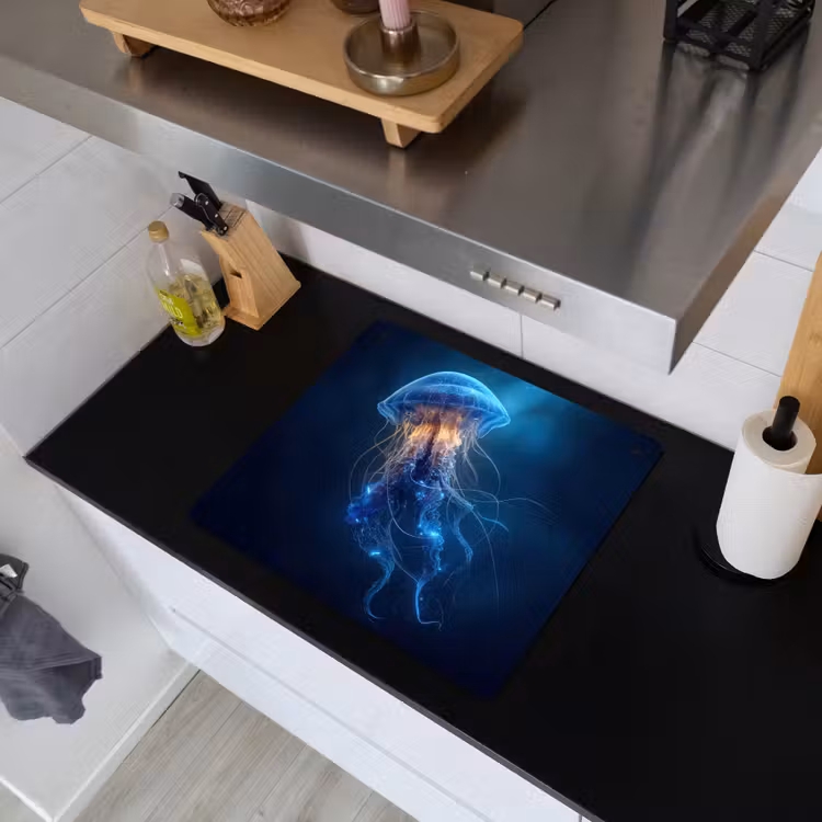 Kwal - Lichtgevend - Tentakels - Blauw Inductie beschemer met haakjes middel -sfeer1