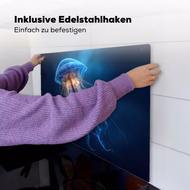 Kwal - Lichtgevend - Tentakels - Blauw Inductie beschemer met haakjes middel -ky-ophangen-de