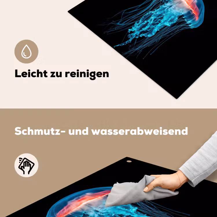 Kwal - Tentakels - Blauw - Licht Inductie beschemer met haakjes middel -ky-schoon-de