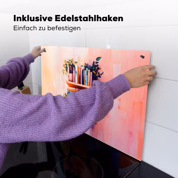 Planken - Boeken - Bladeren Inductie beschemer met haakjes klein -ky-ophangen-de