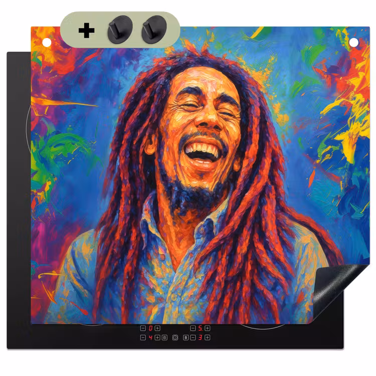Regenboogkleuren - Man - schilderij Inductie beschemer met haakjes middel -3d