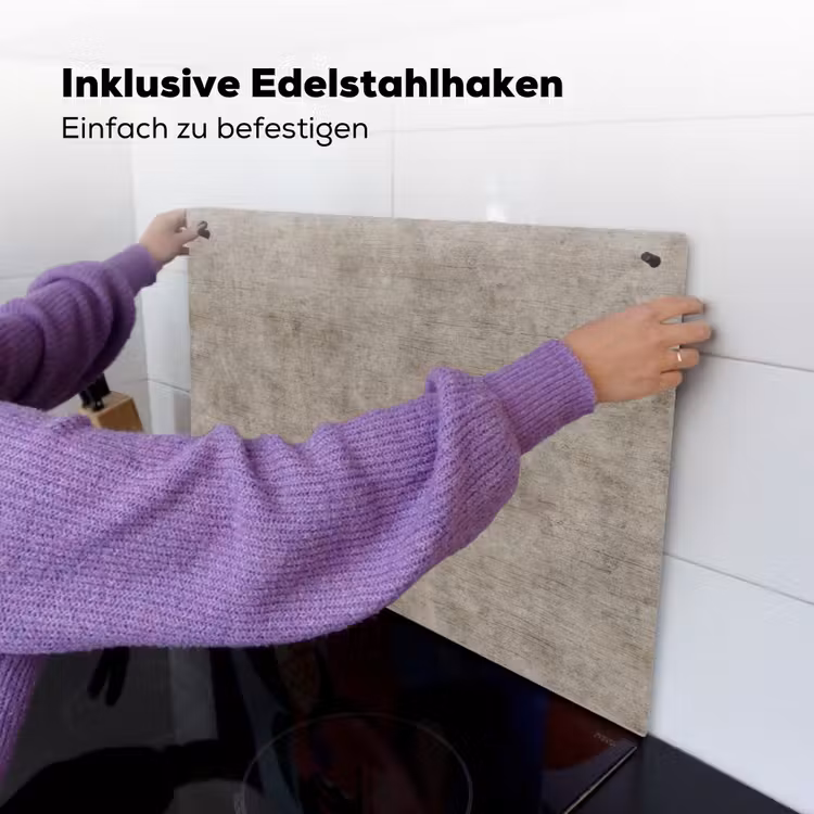 Retro - Beton - Patroon Inductie beschemer met haakjes klein 777 -ky-ophangen-de