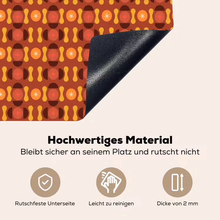 Retro - Disco - Hippie Inductie beschemer met haakjes klein 777 -ky-onderkant-de